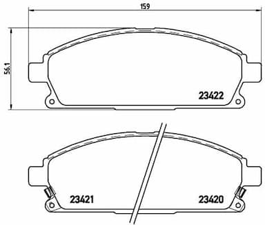 Bremžu uzliku kompl., Disku bremzes BREMBO P 56 040 1