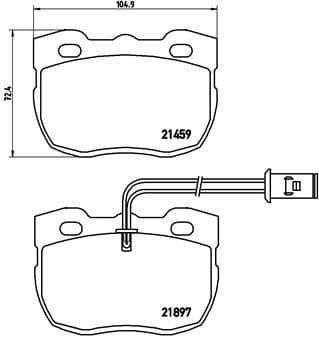 Bremžu uzliku kompl., Disku bremzes BREMBO P 44 004 1