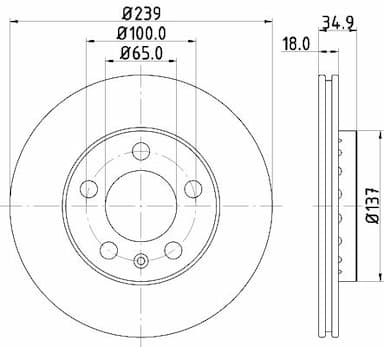 Bremžu diski HELLA 8DD 355 107-651 4