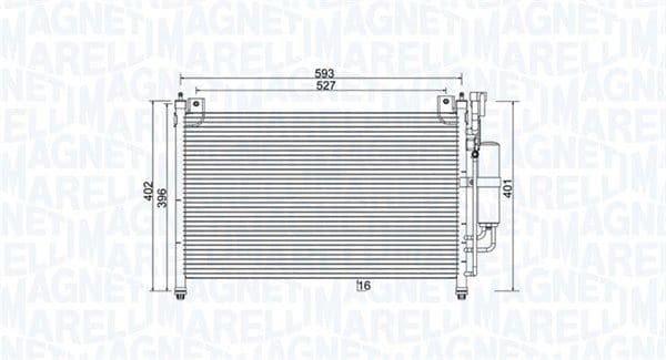 Kondensators, Gaisa kond. sistēma MAGNETI MARELLI 350203989000 1