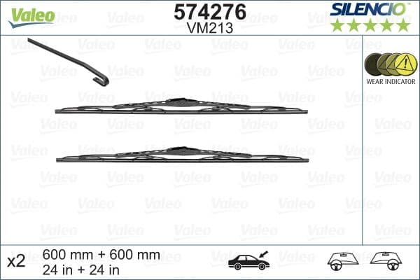 Stikla tīrītāja slotiņa VALEO 574276 1