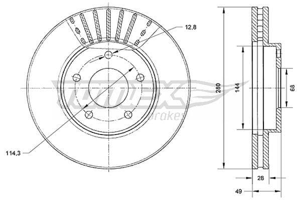 Bremžu diski TOMEX Brakes TX 71-00 1