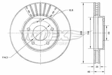 Bremžu diski TOMEX Brakes TX 71-00 1