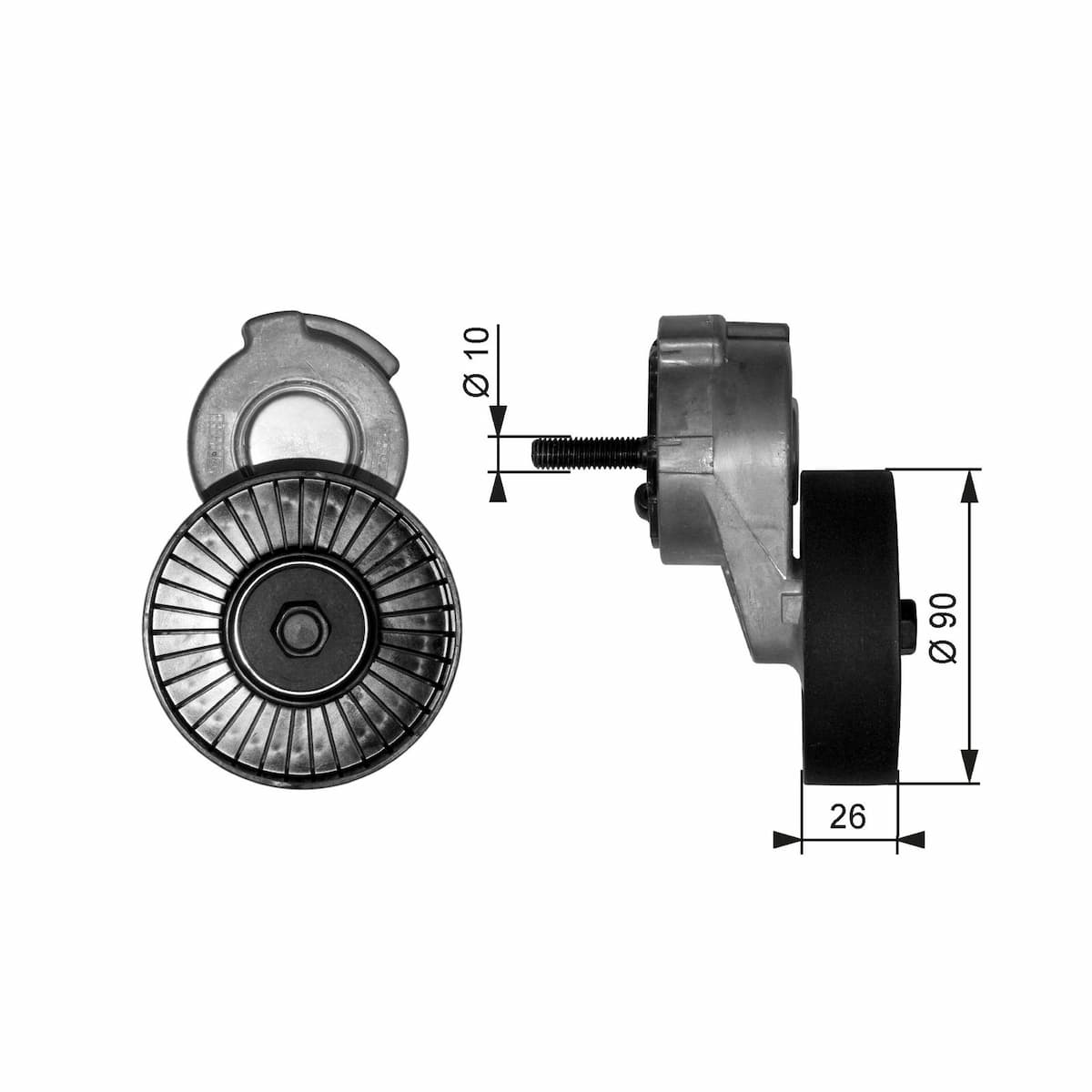 Siksnas spriegotājs, Ķīļsiksna GATES T38113 1