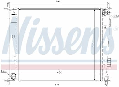 Radiators, Motora dzesēšanas sistēma NISSENS 66742 5