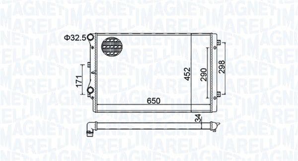 Radiators, Motora dzesēšanas sistēma MAGNETI MARELLI 350213157800 1