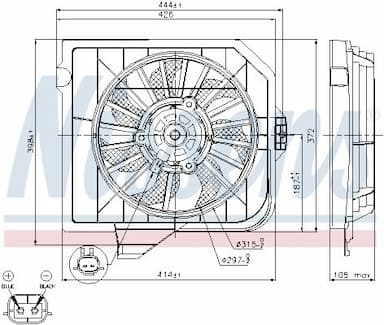 Ventilators, Motora dzesēšanas sistēma NISSENS 85090 6