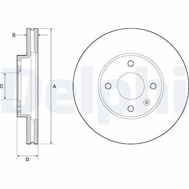 Bremžu diski DELPHI BG4671C 1