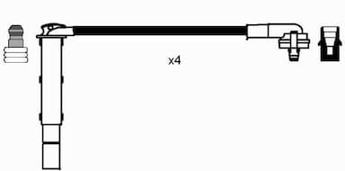 Augstsprieguma vadu komplekts NGK 0640 2