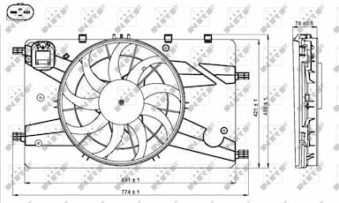 Ventilators, Motora dzesēšanas sistēma NRF 47757 1