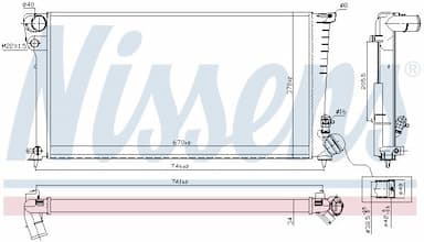 Radiators, Motora dzesēšanas sistēma NISSENS 61326A 6