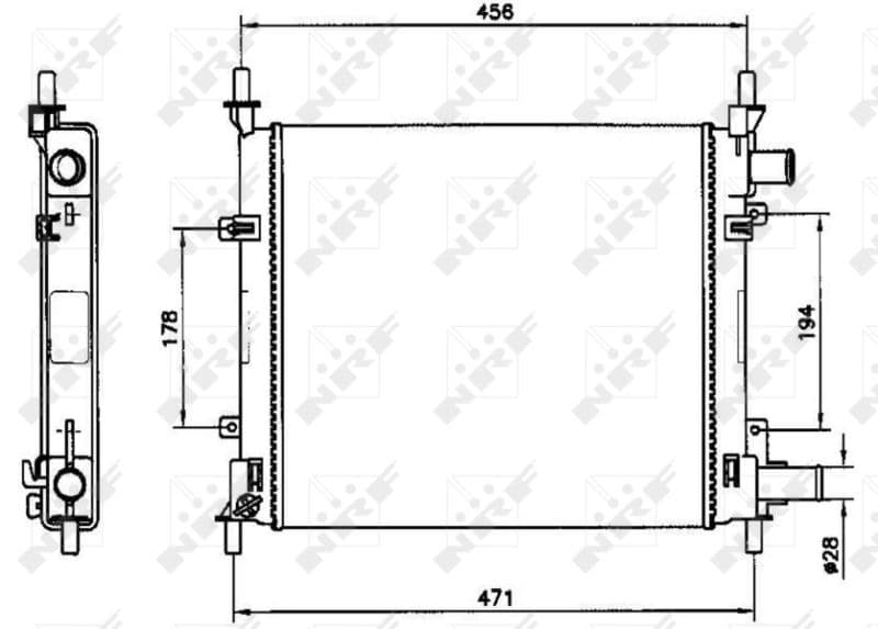 Radiators, Motora dzesēšanas sistēma NRF 54601 1