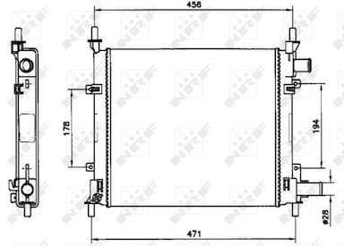 Radiators, Motora dzesēšanas sistēma NRF 54601 1