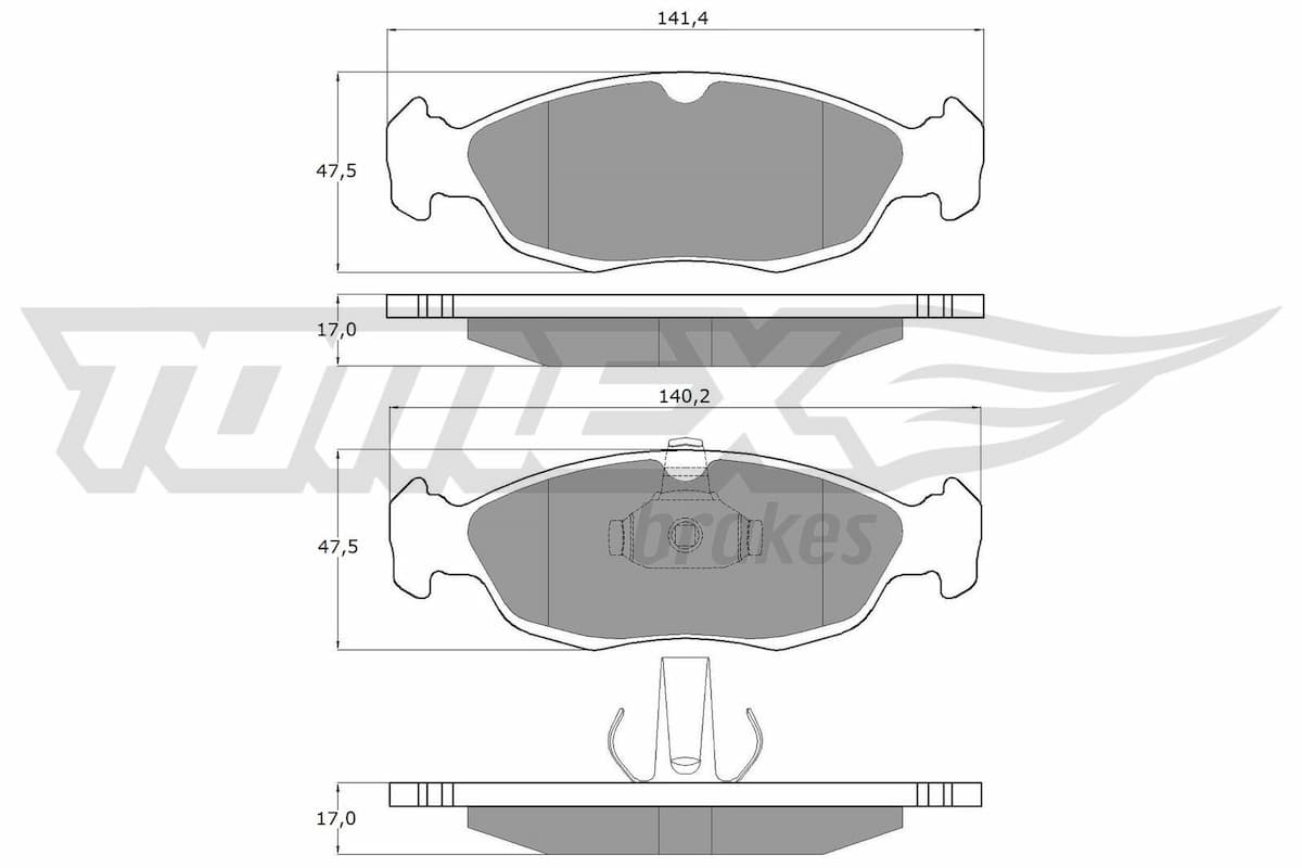 Bremžu uzliku kompl., Disku bremzes TOMEX Brakes TX 11-71 1