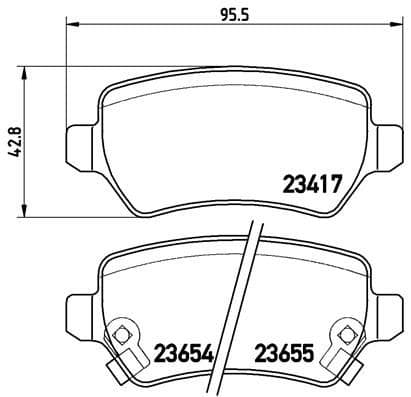 Bremžu uzliku kompl., Disku bremzes BREMBO P 59 038 1