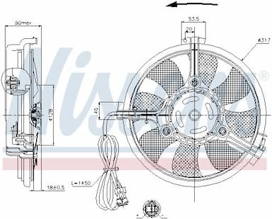 Ventilators, Motora dzesēšanas sistēma NISSENS 85519 6