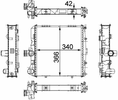 Radiators, Motora dzesēšanas sistēma MAHLE CR 817 000P 2