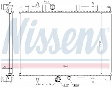 Radiators, Motora dzesēšanas sistēma NISSENS 63607A 6