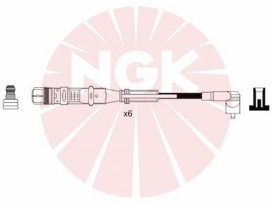 Augstsprieguma vadu komplekts NGK 7358 2