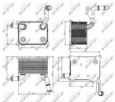 Eļļas radiators, Motoreļļa NRF 31266 5