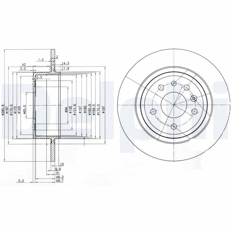 Bremžu diski DELPHI BG3908C 1