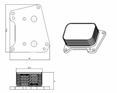 Eļļas radiators, Motoreļļa NRF 31824 5