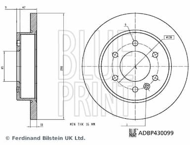 Bremžu diski BLUE PRINT ADBP430099 3