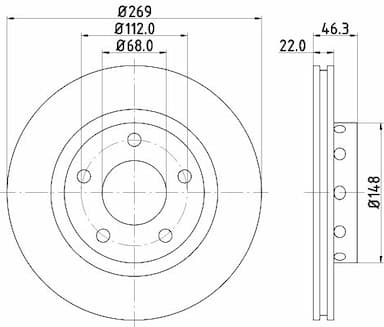 Bremžu diski HELLA 8DD 355 127-431 4