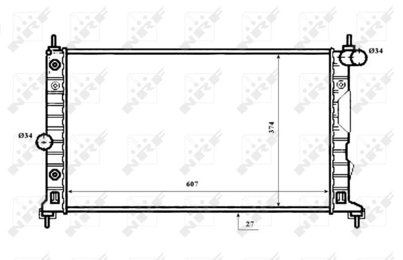 Radiators, Motora dzesēšanas sistēma NRF 53844 1