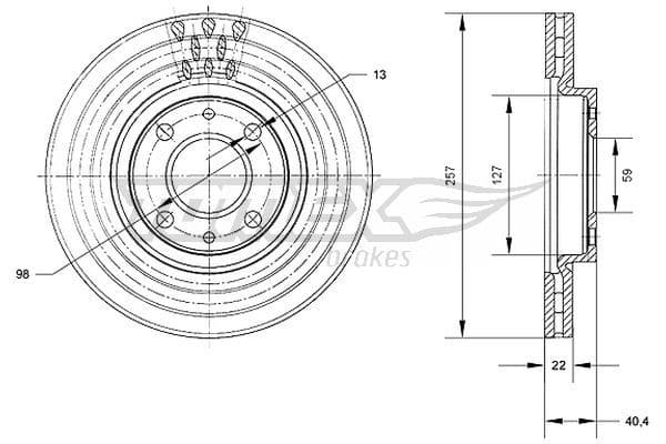 Bremžu diski TOMEX Brakes TX 70-56 1