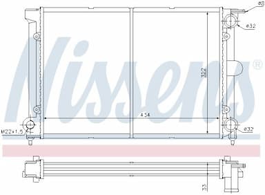 Radiators, Motora dzesēšanas sistēma NISSENS 65195 5