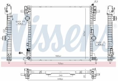 Radiators, Motora dzesēšanas sistēma NISSENS 606571 5