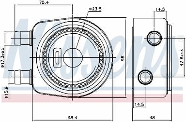 Eļļas radiators, Motoreļļa NISSENS 90697 5