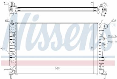 Radiators, Motora dzesēšanas sistēma NISSENS 630121 6