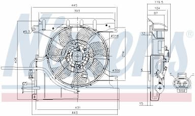 Ventilators, Motora dzesēšanas sistēma NISSENS 85939 6