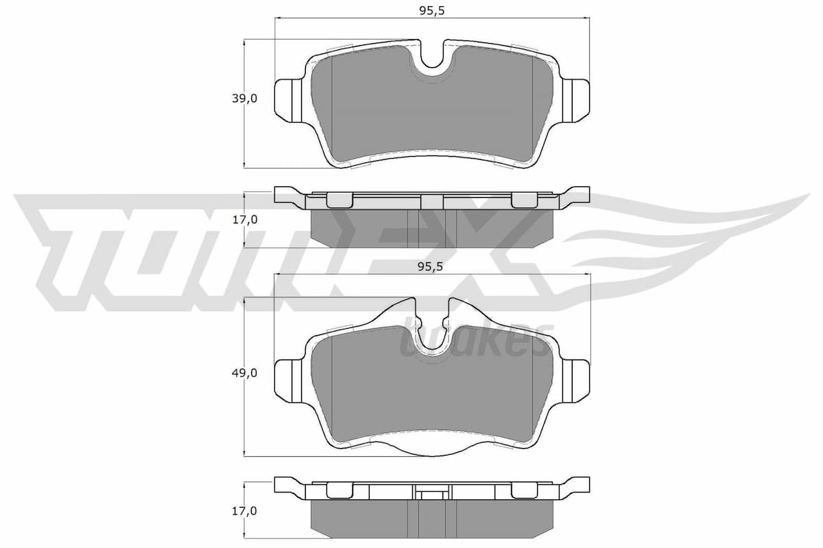 Bremžu uzliku kompl., Disku bremzes TOMEX Brakes TX 16-05 1