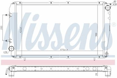 Radiators, Motora dzesēšanas sistēma NISSENS 641111 6