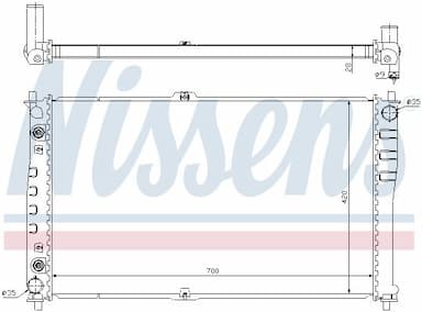 Radiators, Motora dzesēšanas sistēma NISSENS 66619 6