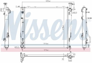 Radiators, Motora dzesēšanas sistēma NISSENS 67465 5