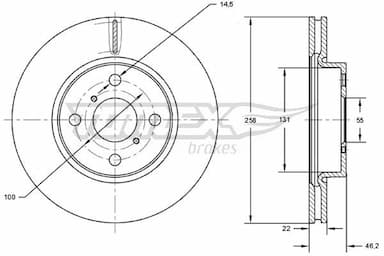 Bremžu diski TOMEX Brakes TX 71-70 1