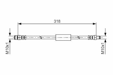 Bremžu šļūtene BOSCH 1 987 481 618 1
