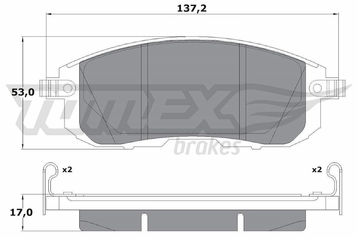 Bremžu uzliku kompl., Disku bremzes TOMEX Brakes TX 17-56 1