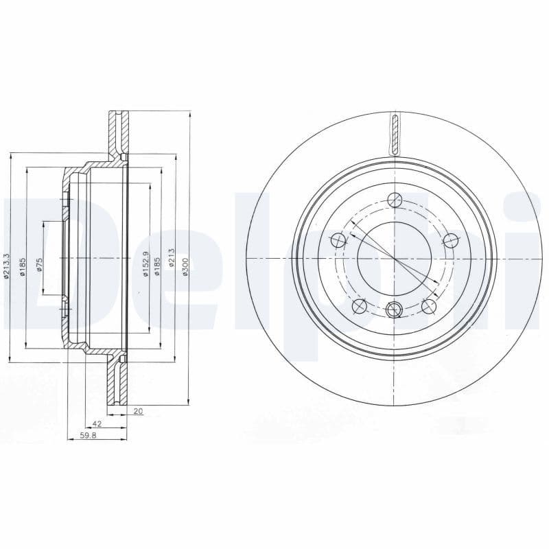 Bremžu diski DELPHI BG4243C 1