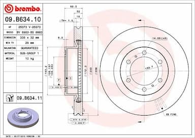 Bremžu diski BREMBO 09.B634.11 1