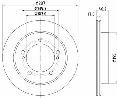 Bremžu diski HELLA 8DD 355 104-771 4