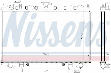 Radiators, Motora dzesēšanas sistēma NISSENS 67352 5