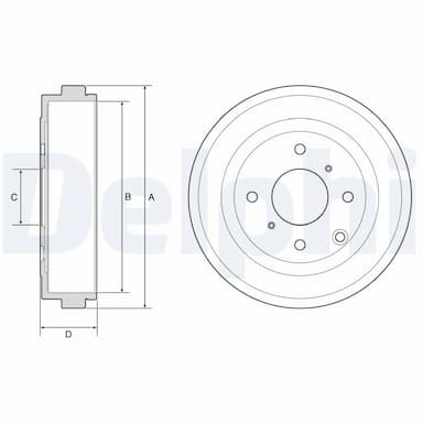 Bremžu trumulis DELPHI BF616 1