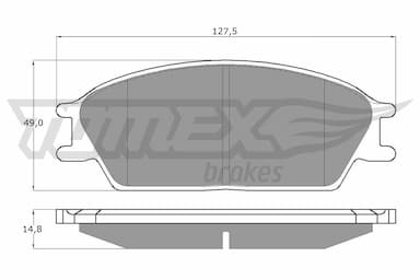 Bremžu uzliku kompl., Disku bremzes TOMEX Brakes TX 11-06 1