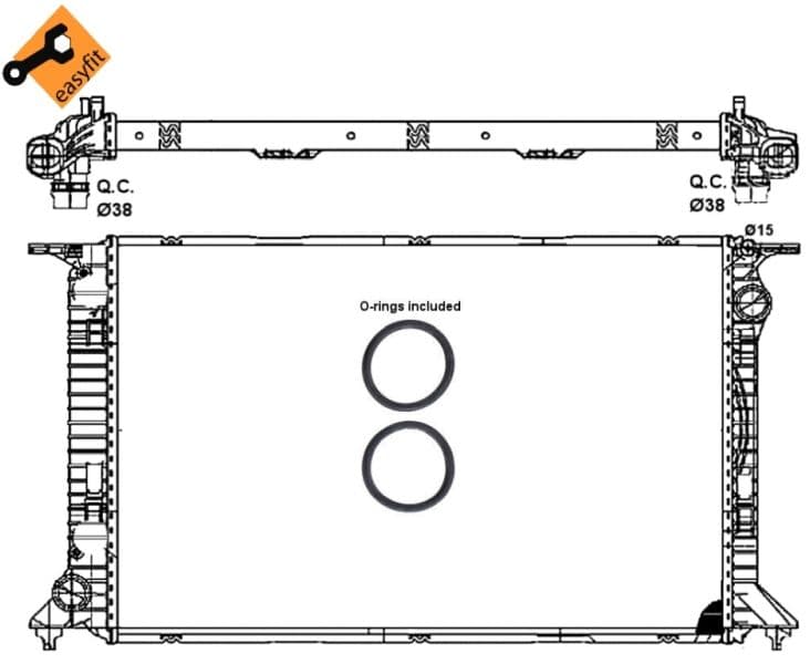 Radiators, Motora dzesēšanas sistēma NRF 53064 1