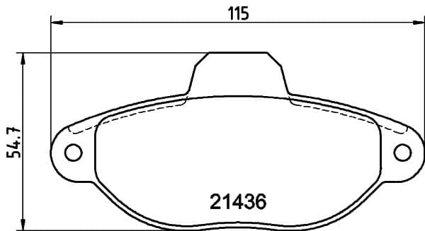 Bremžu uzliku kompl., Disku bremzes HELLA 8DB 355 019-161 1